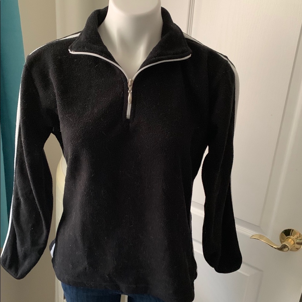 Champion black and white quarter-zip fleece